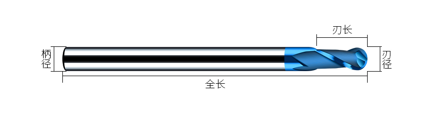 加長藍色球刀