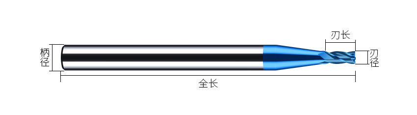 藍(lán)色微小徑銑刀